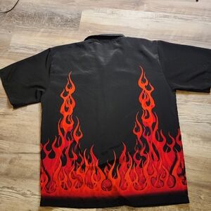 Blazing fire dress shirt